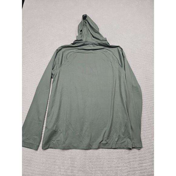 Gap Fit Shirt Mens Large Active Hoodie Green Light Weight Performance - Picture 6 of 7